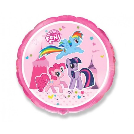 Balon foliowy ok. 45 cm - 18" - "Little Pony" (okrągły), pakowany