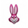 Balon foliowy ok. 90x58 cm - królik "Rabbit" (różowy), pakowany