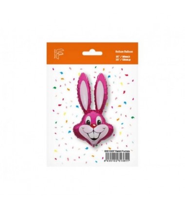 Balon foliowy ok. 90x58 cm - królik "Rabbit" (różowy), pakowany