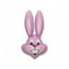 Balon foliowy ok. 90x58 cm - królik Rabbit (jasnoróżowy), pakowany