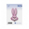 Balon foliowy ok. 90x58 cm - królik Rabbit (jasnoróżowy), pakowany