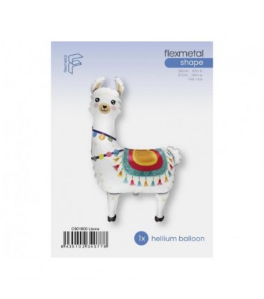 Balon foliowy ok. 93x67 cm - Lama, pakowany