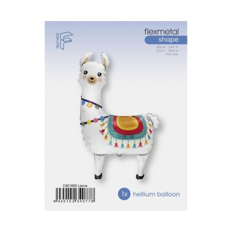 Balon foliowy ok. 93x67 cm - Lama, pakowany