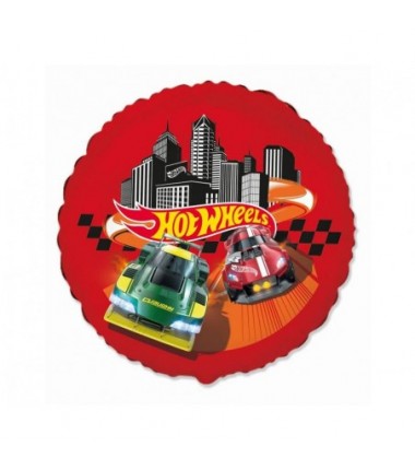 Balon foliowy ok. 45 cm - 18" - Samochody Hot Wheels, pakowany