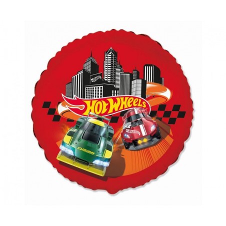 Balon foliowy ok. 45 cm - 18" - Samochody Hot Wheels, pakowany