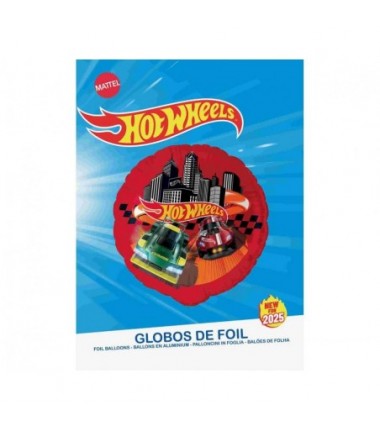 Balon foliowy ok. 45 cm - 18" - Samochody Hot Wheels, pakowany