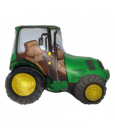Balon foliowy ok. 75x94 - 24"  - "Traktor" (zielony), pakowany