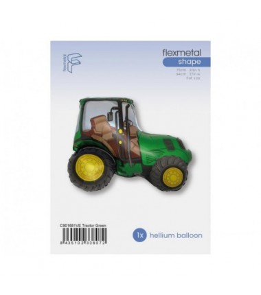 Balon foliowy ok. 75x94 - 24"  - "Traktor" (zielony), pakowany