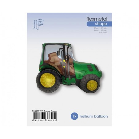Balon foliowy ok. 75x94 - 24"  - "Traktor" (zielony), pakowany