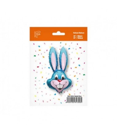 Balon foliowy ok. 90x58 cm - 24" - królik "Rabbit" (niebieski), pakowany