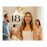 Balon foliowy 18" - Gwiazda z cyfrą "18" (kremowy)