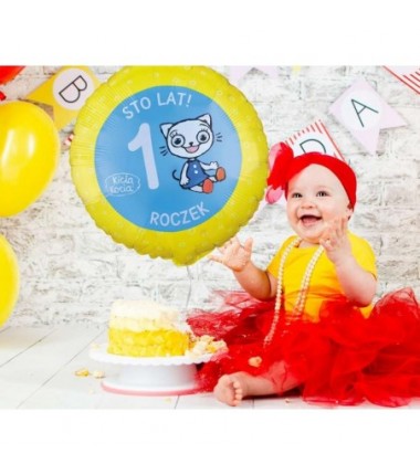 Balon foliowy Kicia Kocia ok. 36 cm - 1 Roczek