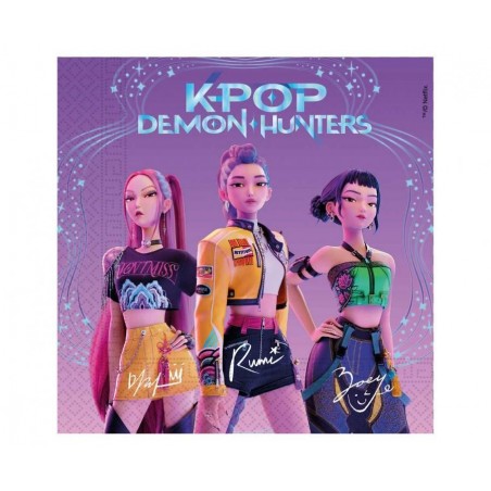 Serwetki papierowe K-POP DEMON HUNTERS (FSC) 33x33 cm - 20 sztuk
