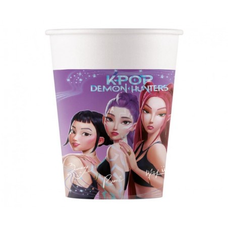 Kubeczki papierowe K-POP DEMON HUNTERS (FSC) 200 ml - 8 sztuk