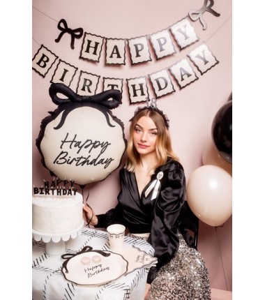 Serwetki Happy Birthday Kokarda, 33x33 cm - 12 sztuk