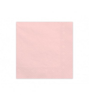 Serwetki papierowe - jasny różowy 33x33cm - 20 sztuk