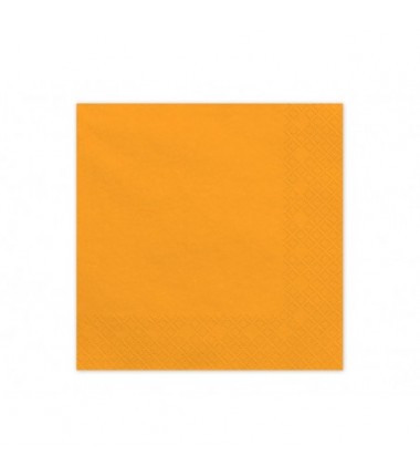 Serwetki papierowe - jasny pomarańczowy 33x33cm - 20 sztuk