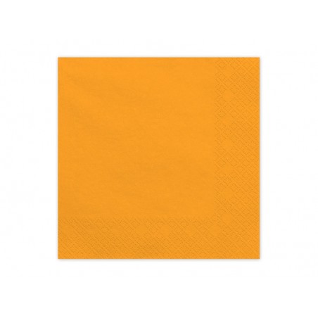Serwetki papierowe - jasny pomarańczowy 33x33cm - 20 sztuk