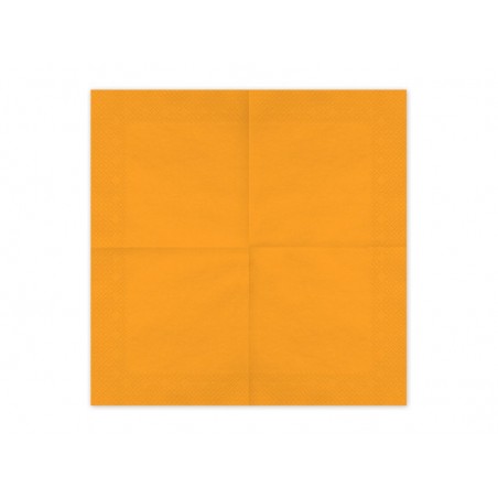 Serwetki papierowe - jasny pomarańczowy 33x33cm - 20 sztuk