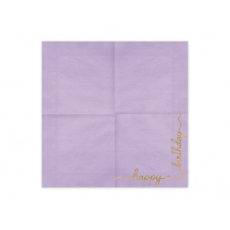 Serwetki Happy Birthday 33x33 cm - 12 sztuk