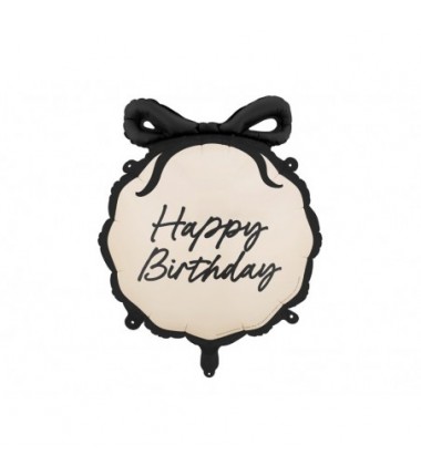 Balon foliowy pastylka ''Happy Birthday'', ok. 47.5x45 cm