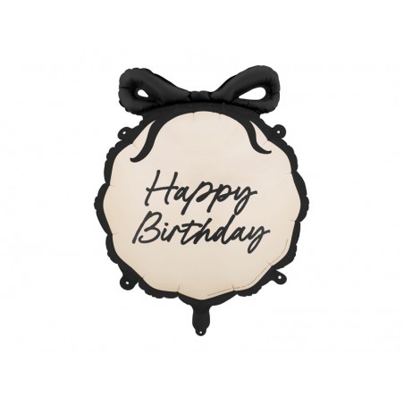 Balon foliowy pastylka ''Happy Birthday'', ok. 47.5x45 cm