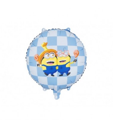 Balon foliowy pastylka Minionki, ok. 35x35 cm