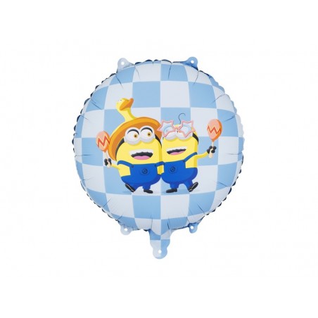 Balon foliowy pastylka Minionki, ok. 35x35 cm