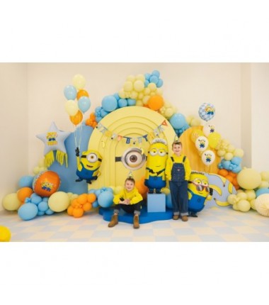 Balon foliowy pastylka Minionki, ok. 35x35 cm
