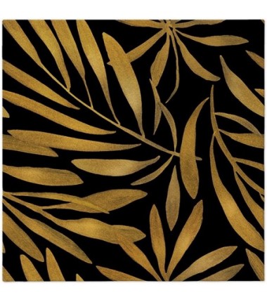 Serwetki Airlaid 40 cm x 40 cm - złote liście Golden Leaves - 50 sztuk