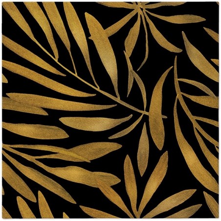 Serwetki Airlaid 40 cm x 40 cm - złote liście Golden Leaves - 50 sztuk