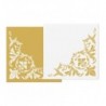 Serwetki Airlaid 40 cm x 40 cm - Reverse Motif Gold-White - 50 sztuk