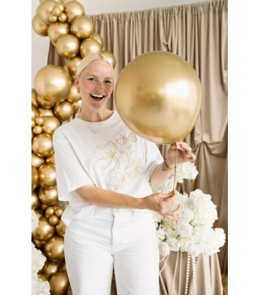 Balon Glossy 46 cm NOWY - złoty - 1 sztuka