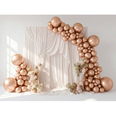 Balon Glossy 60 cm NOWY - różowe złoto - 1 sztuka