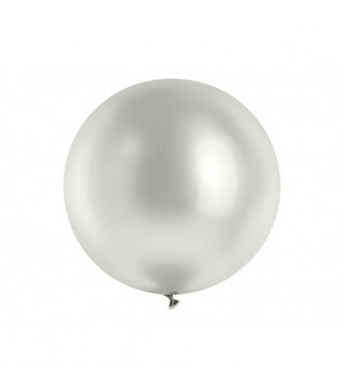 Balon Glossy 100 cm NOWY - srebrny - 1 sztuka