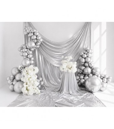 Balon Glossy 100 cm NOWY - srebrny - 1 sztuka