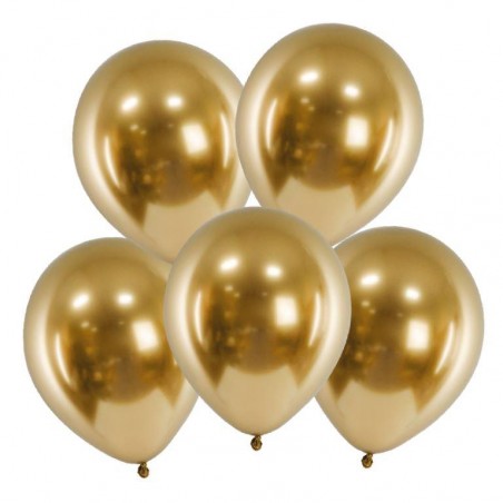 Balony Glossy złote - 5 sztuk