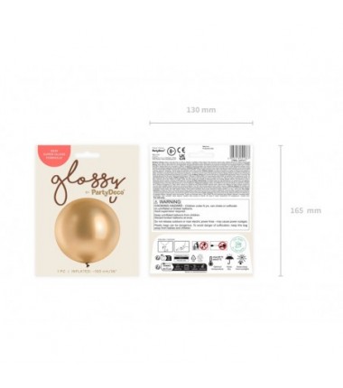 Balon Glossy 100 cm NOWY - złoty - 1 sztuka