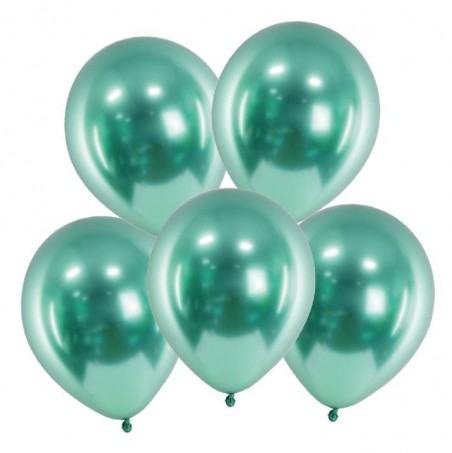 Balony Glossy zielone - 5 sztuk