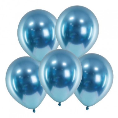 Balony Glossy niebieskie - 5 sztuk