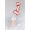 Balon foliowy Penis, 55.5x112 cm, różowe złoto