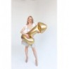 Balon foliowy Penis, 55,5x112 cm, złoty