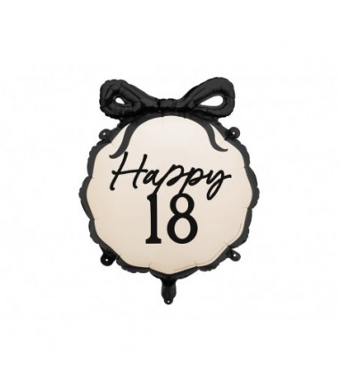 Balon foliowy pastylka Happy ''18'', 47.5x45 cm