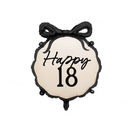 Balon foliowy pastylka Happy ''18'', 47.5x45 cm