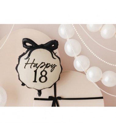 Balon foliowy pastylka Happy ''18'', 47.5x45 cm