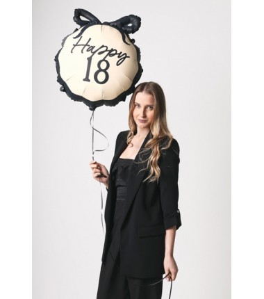 Balon foliowy pastylka Happy ''18'', 47.5x45 cm