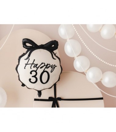Balon foliowy pastylka Happy ''30'', 47.5x45 cm