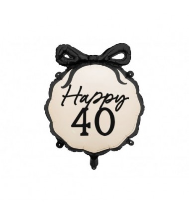 Balon foliowy pastylka Happy ''40'', 47.5x45 cm