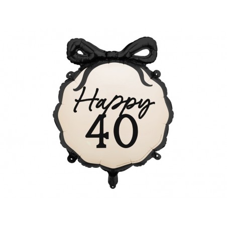 Balon foliowy pastylka Happy ''40'', 47.5x45 cm