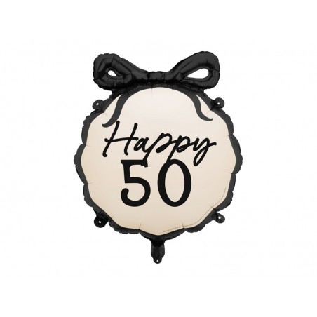 Balon foliowy pastylka Happy ''50'', 47.5x45 cm